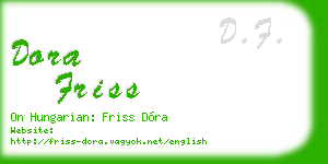 dora friss business card